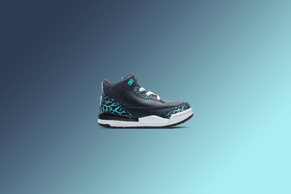 Air Jordan 3 Retro (TD) 'Moto' - Black/Siren Red/Hyper Jade